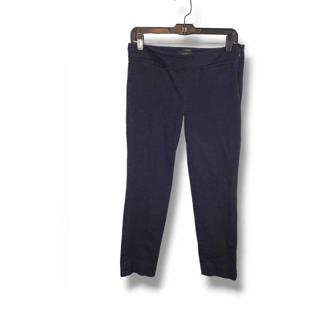 Talbots Womens Size 6 Petite Chatham Chino Navy Blue Side Zip Crop Ankle Pants